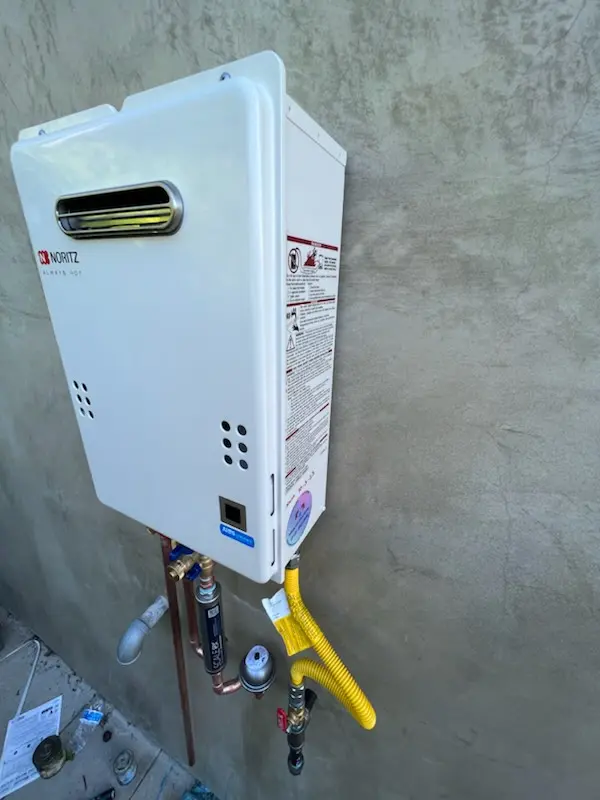 Tankless water heater installation for Concord Chase homes